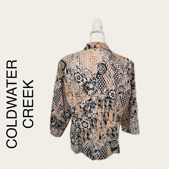 COLDWATER CREEK ZIP-UP FRONT JACKET SIZE 14. Bust 22” Length 24.5” Sleeve 12.5” - Picture 2 of 15